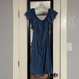 Tommy Bahama chambray off shoulder dress XL
